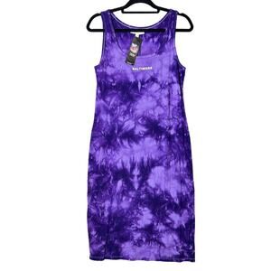 Baltimore Ravens Tie Dye Dress Womens L Purple Wear by Erin Andrews NFL‎ NEW
